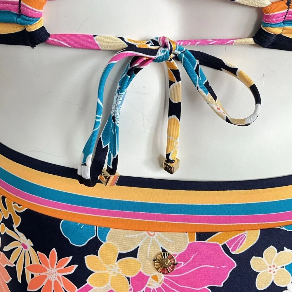 Sunshine 79 Two Piece Bandeau Swim Suit In Love Swirl 10